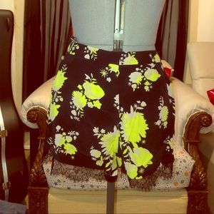 Top Shop summer lemon zest lace lined shorts